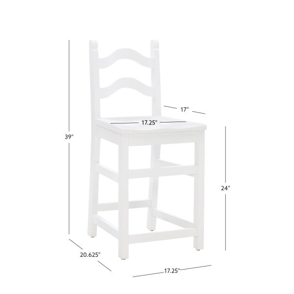 Tabourets de bar York blancs (lot de 2)