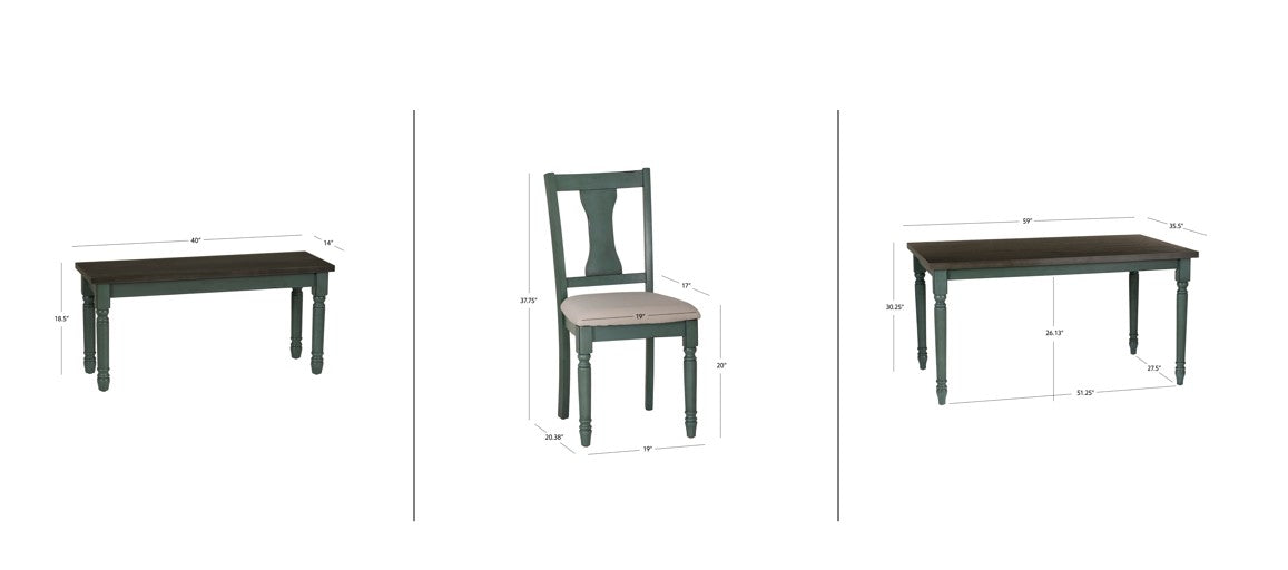 Ensemble de salle à manger Willow 5 ou 6 pièces