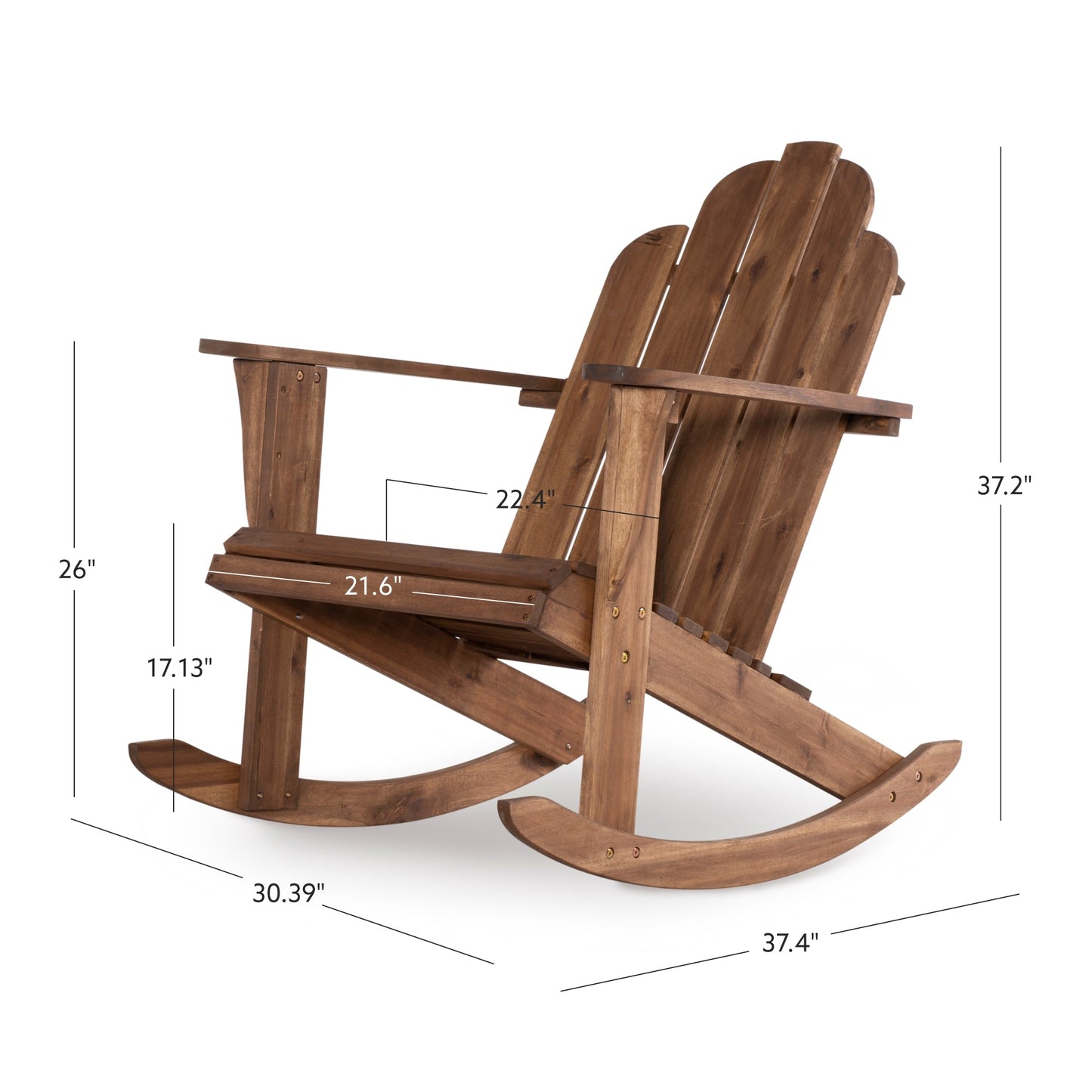 Fauteuil à bascule Adirondack