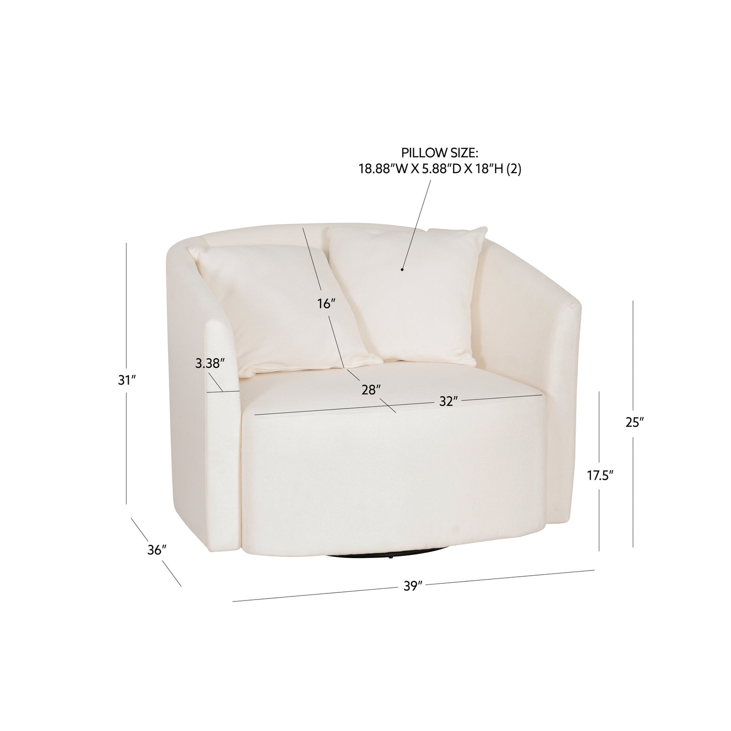 Sherpa blanc rubis pivotant accent sherpa