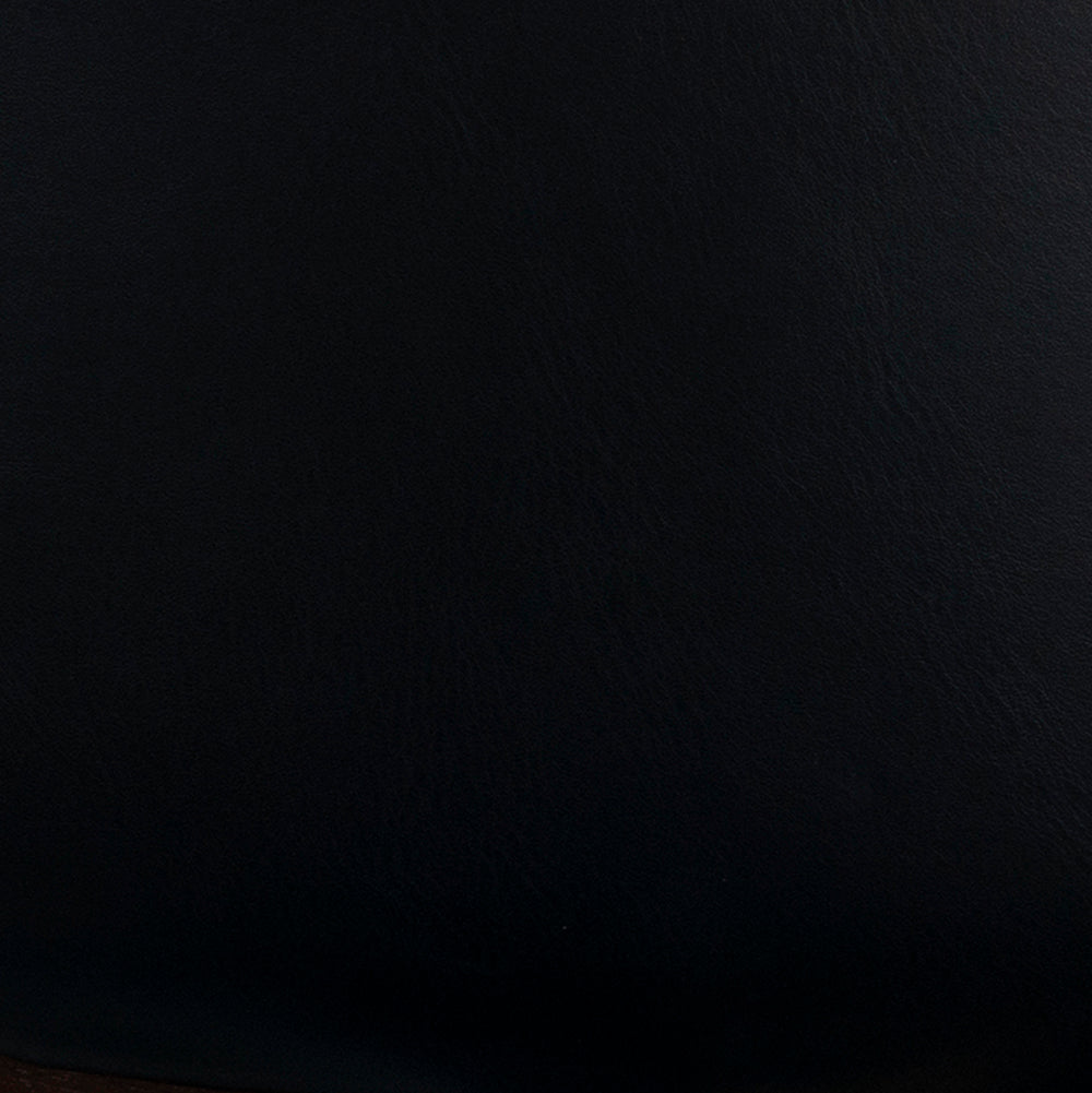 Pouf de rangement Sunny Black en similicuir noir