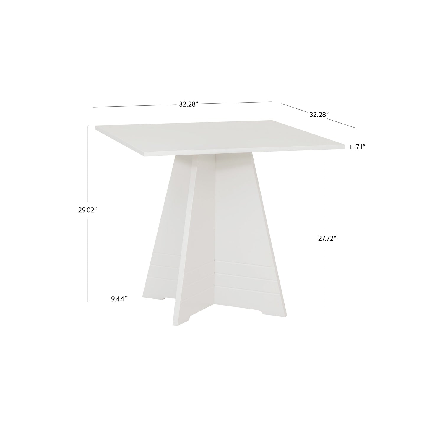 Table carrée sur pied Nancy White