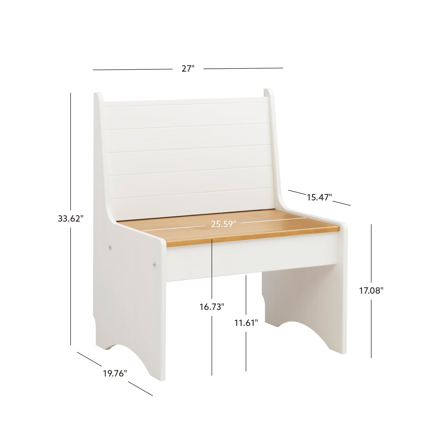 Banc à petit dossier Pender Honey White