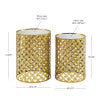 Ensemble de 2 tables gigognes Gia Gold avec miroir