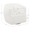 Fauteuil pivotant Skyler White Sherpa