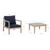 Ensemble de 5 chaises d'appoint bleues Svana