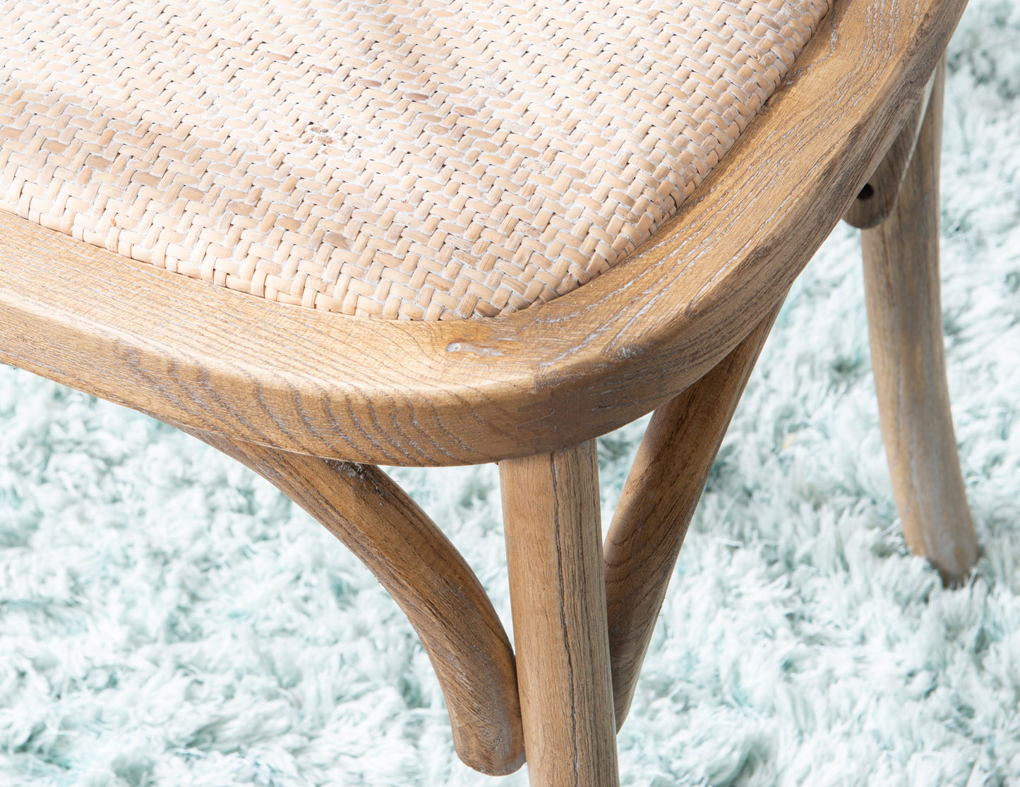 Chaise en bois courbé gris délavé Hyde (lot de 2)