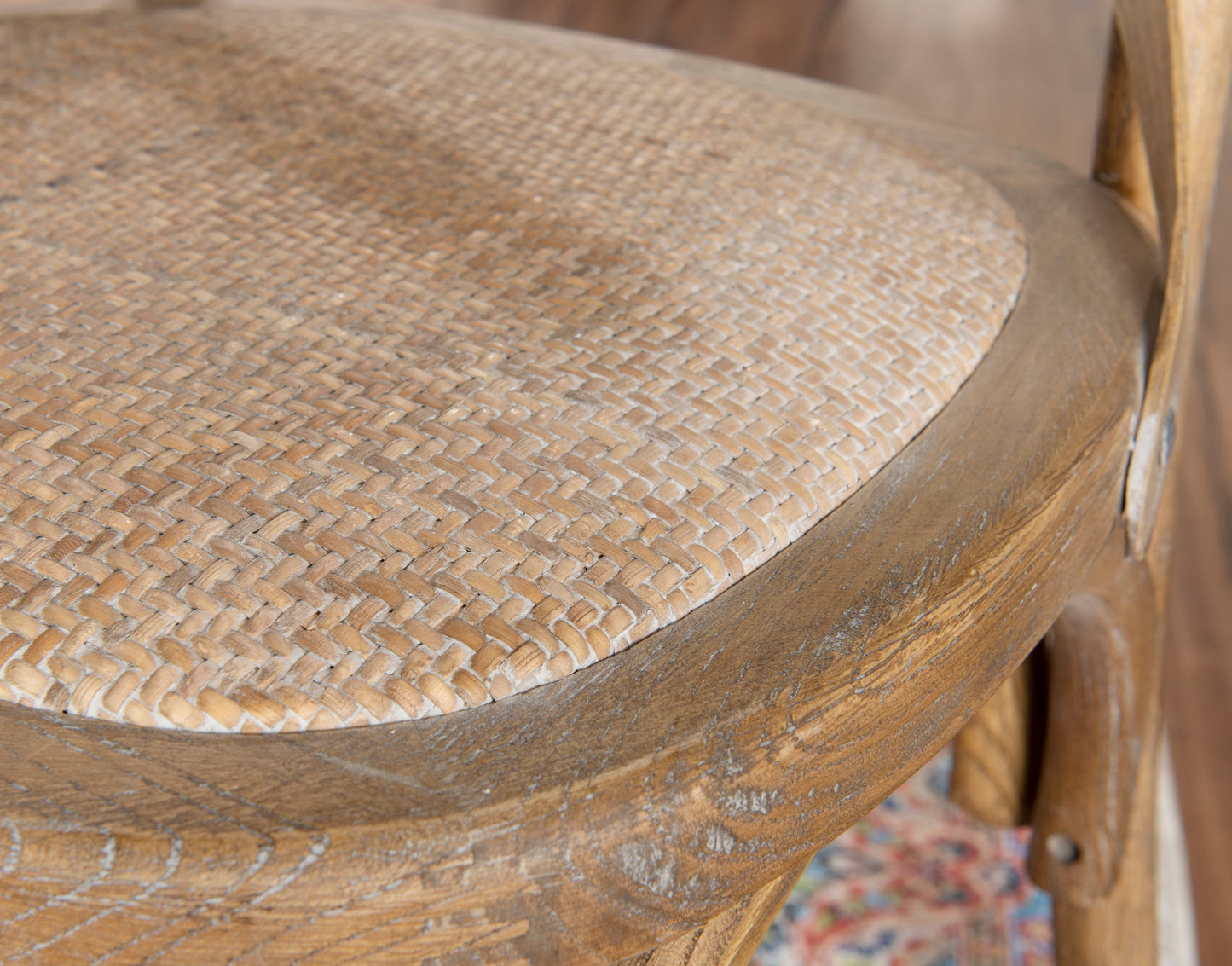 Chaise en bois courbé gris délavé Hyde (lot de 2)