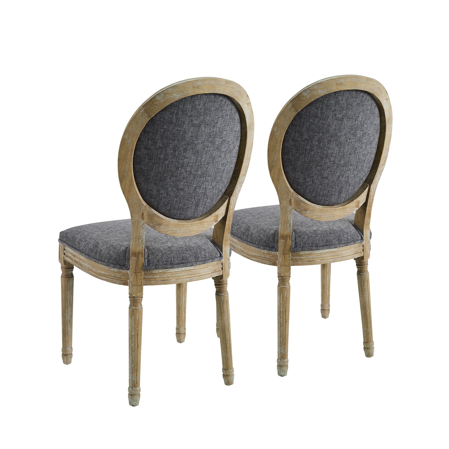 Chaise Shiraz à dossier ovale (lot de 2)
