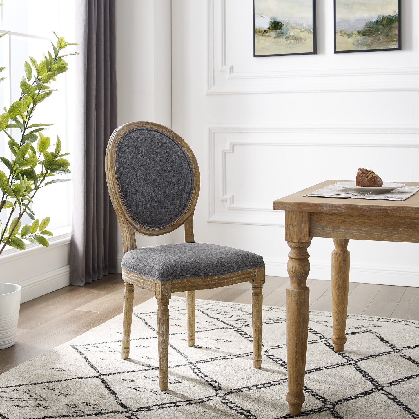 Chaise Shiraz à dossier ovale (lot de 2)