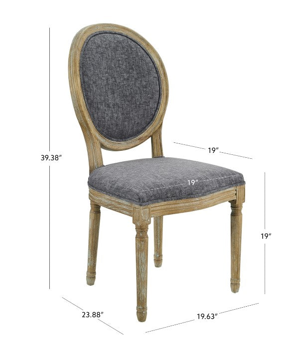 Chaise Shiraz à dossier ovale (lot de 2)