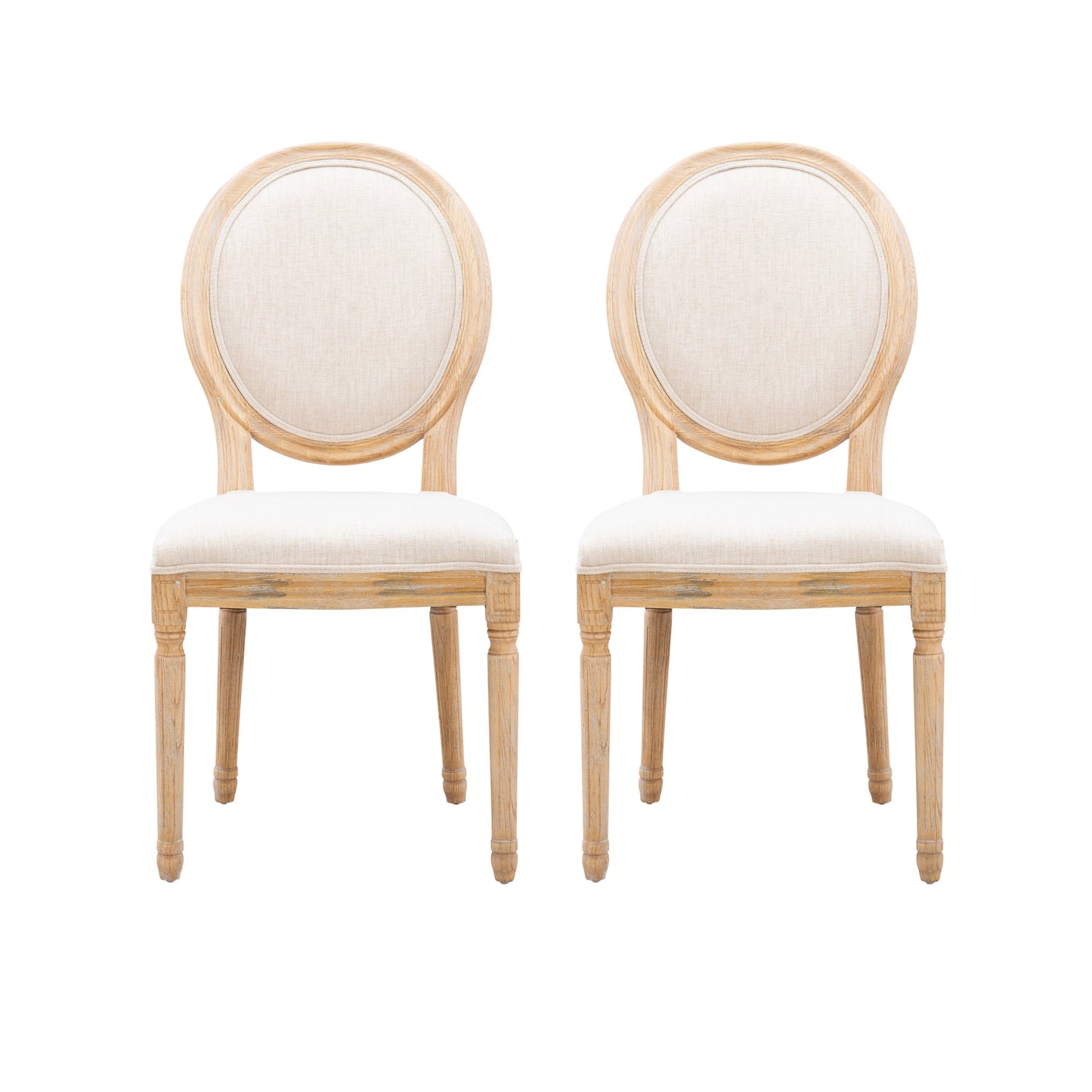 Chaise Shiraz à dossier ovale (lot de 2)