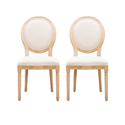 Chaise Shiraz à dossier ovale (lot de 2)