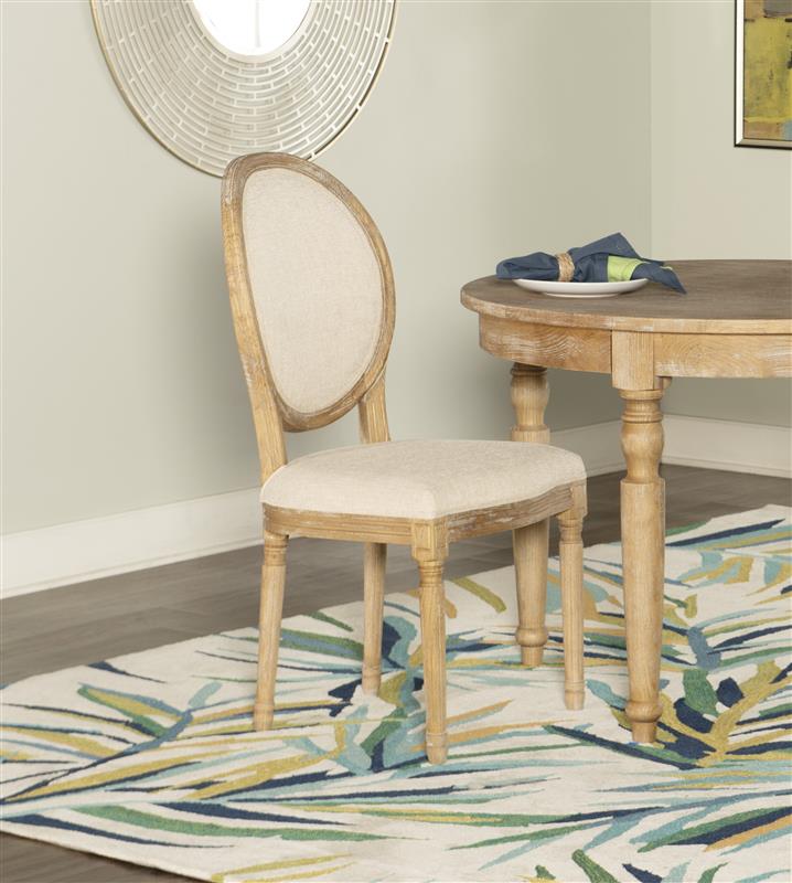 Chaise Shiraz à dossier ovale (lot de 2)