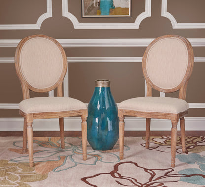 Chaise Shiraz à dossier ovale (lot de 2)