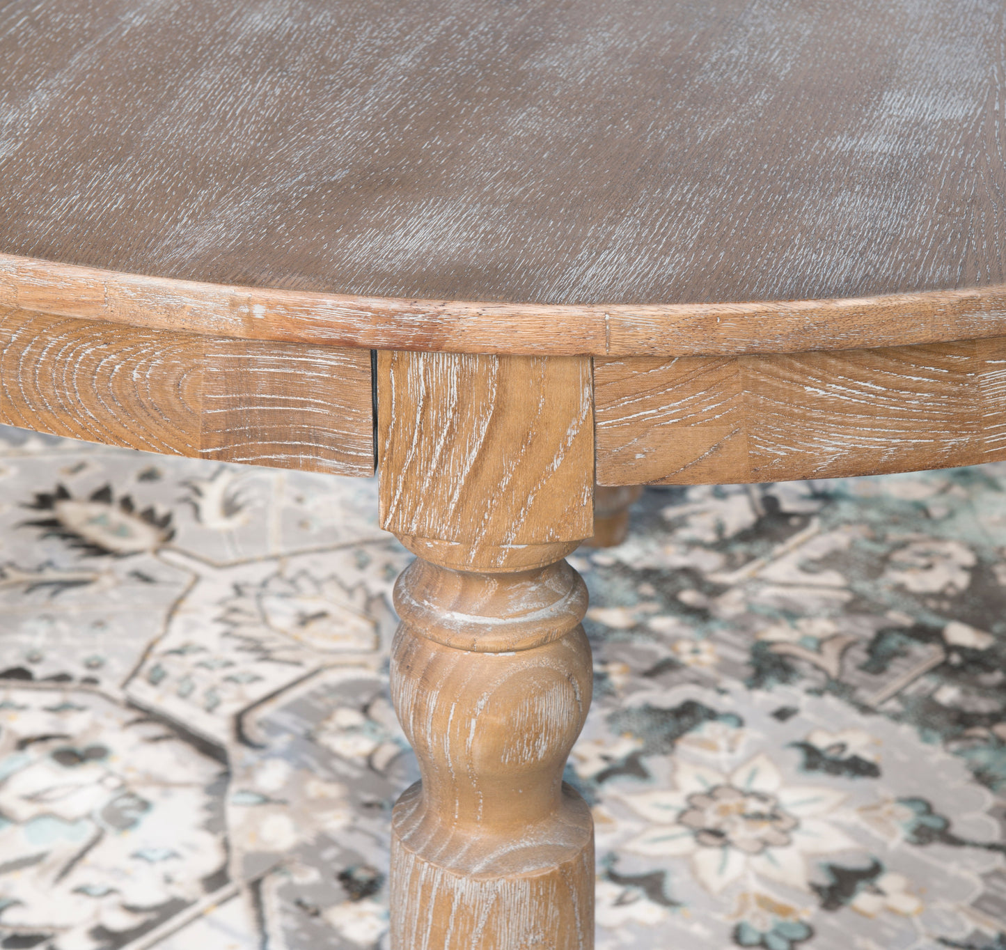 Ensemble Shiraz 5 pièces : Table ronde et 4 chaises ovales