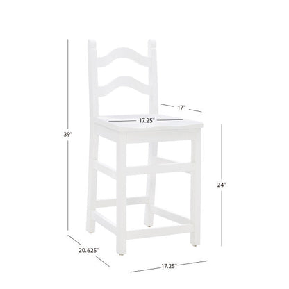 Tabourets de bar York blancs (lot de 2)