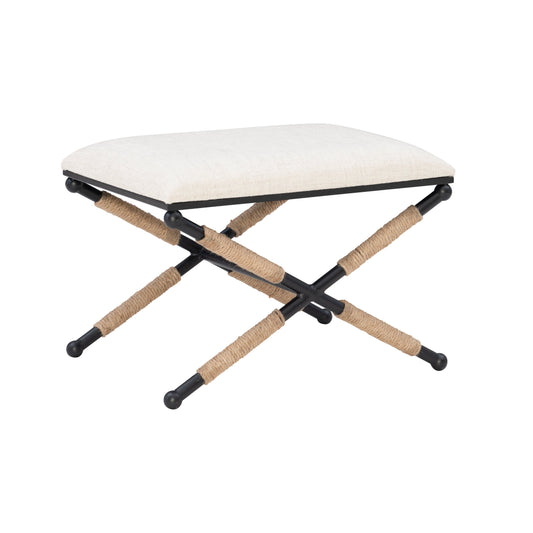 Tabouret d'appoint en lin de campagne