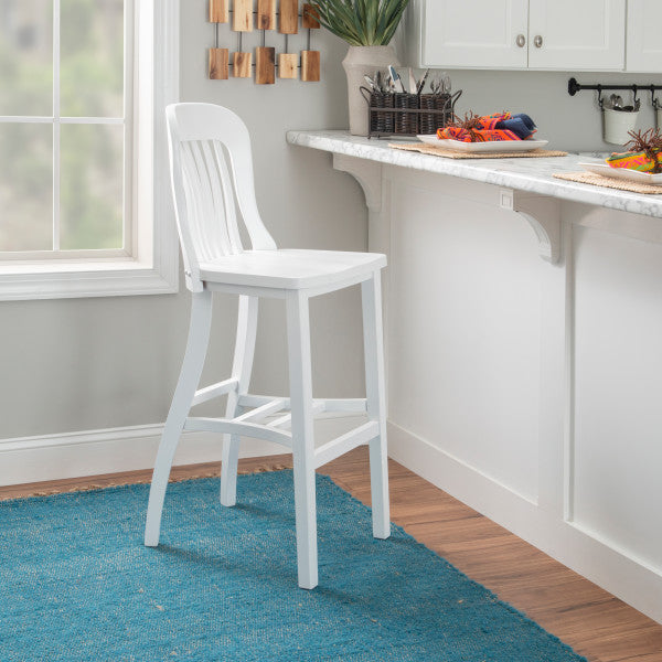 Tabourets de bar Norman blancs (lot de 2)