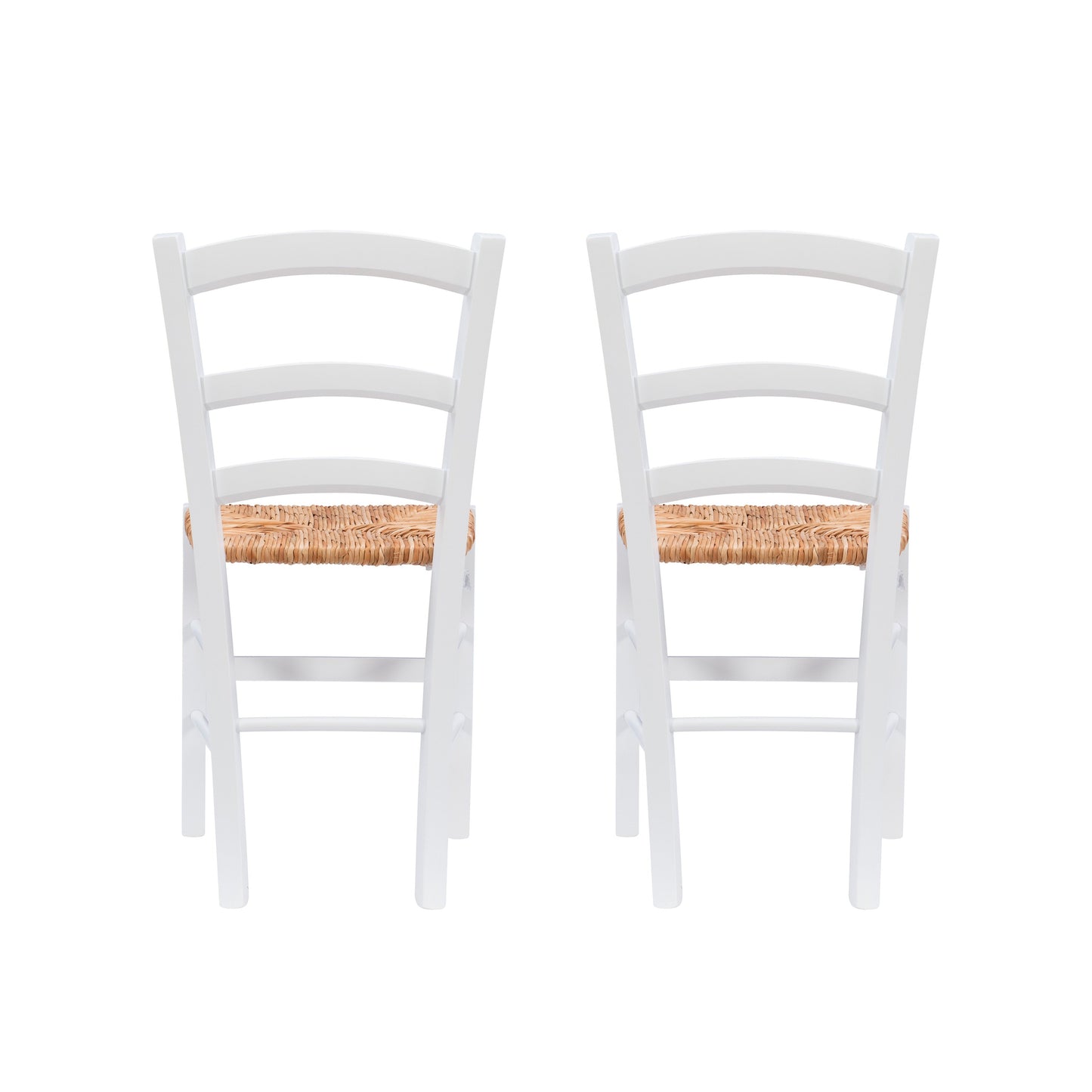 Chaise de salle à manger Venezia White Rush Seat (lot de 2)