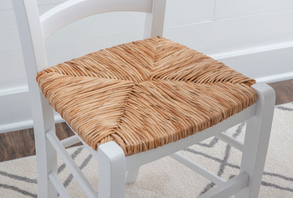 Chaise de salle à manger Venezia White Rush Seat (lot de 2)