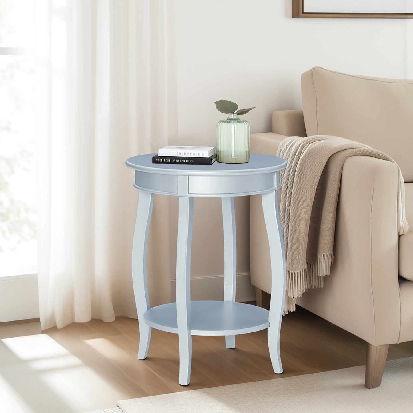 Table d'appoint ronde arc-en-ciel