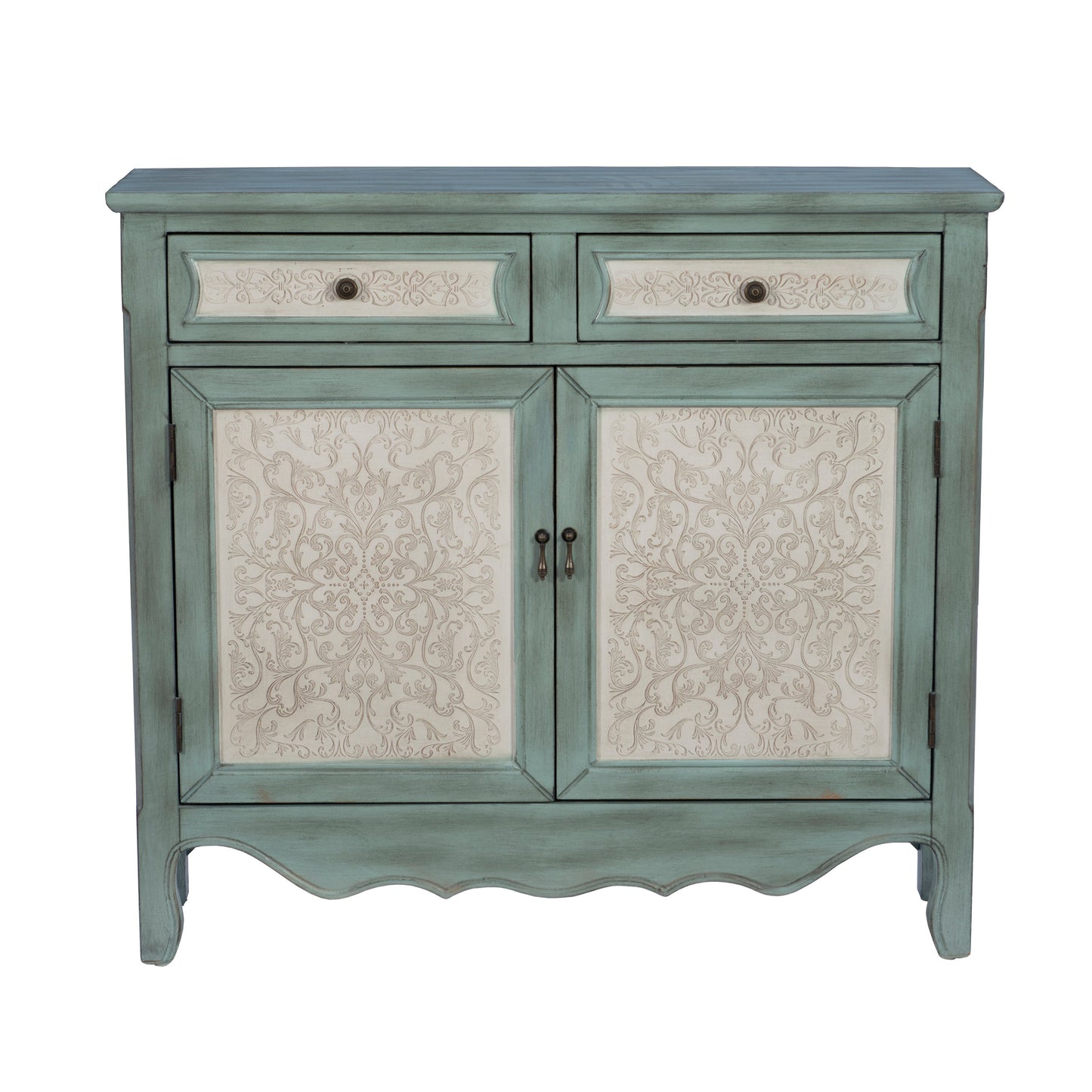 Console Clancy antique bleue et blanche