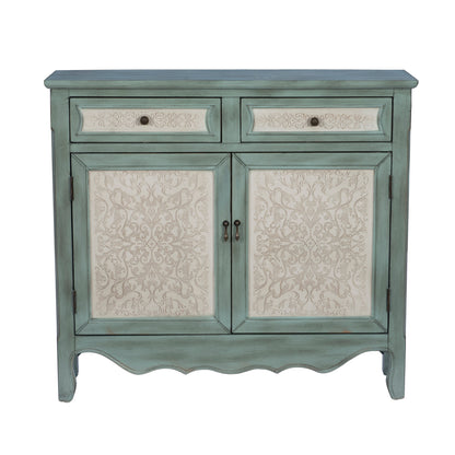 Console Clancy antique bleue et blanche