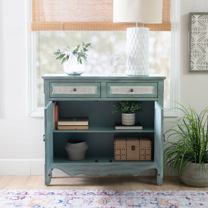 Console Clancy antique bleue et blanche