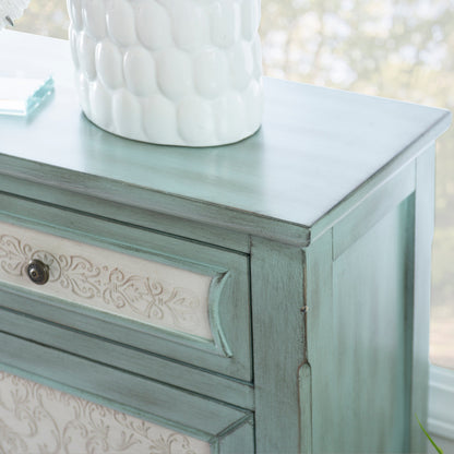 Console Clancy antique bleue et blanche