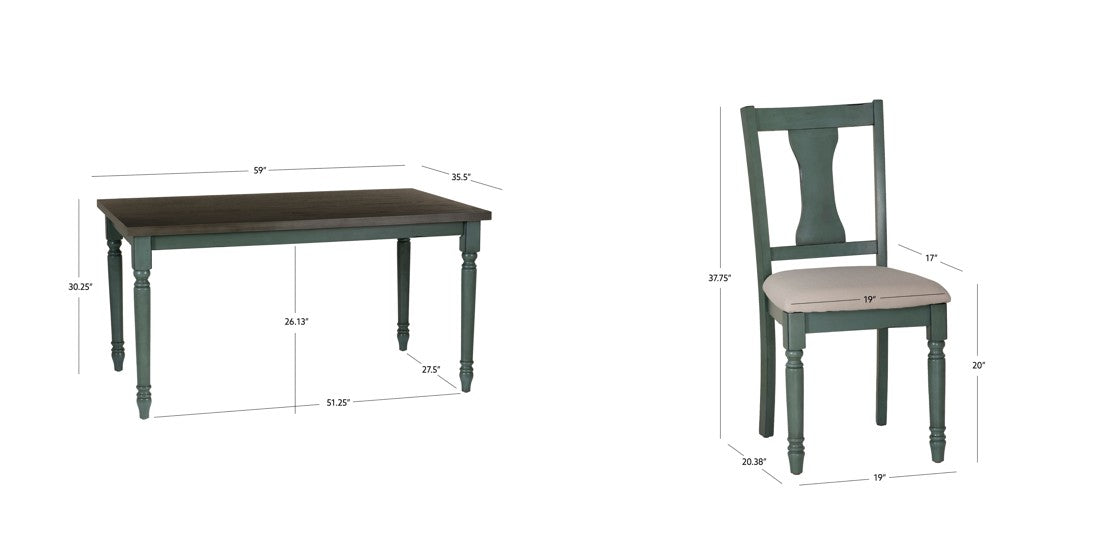 Ensemble de salle à manger Willow 5 ou 6 pièces