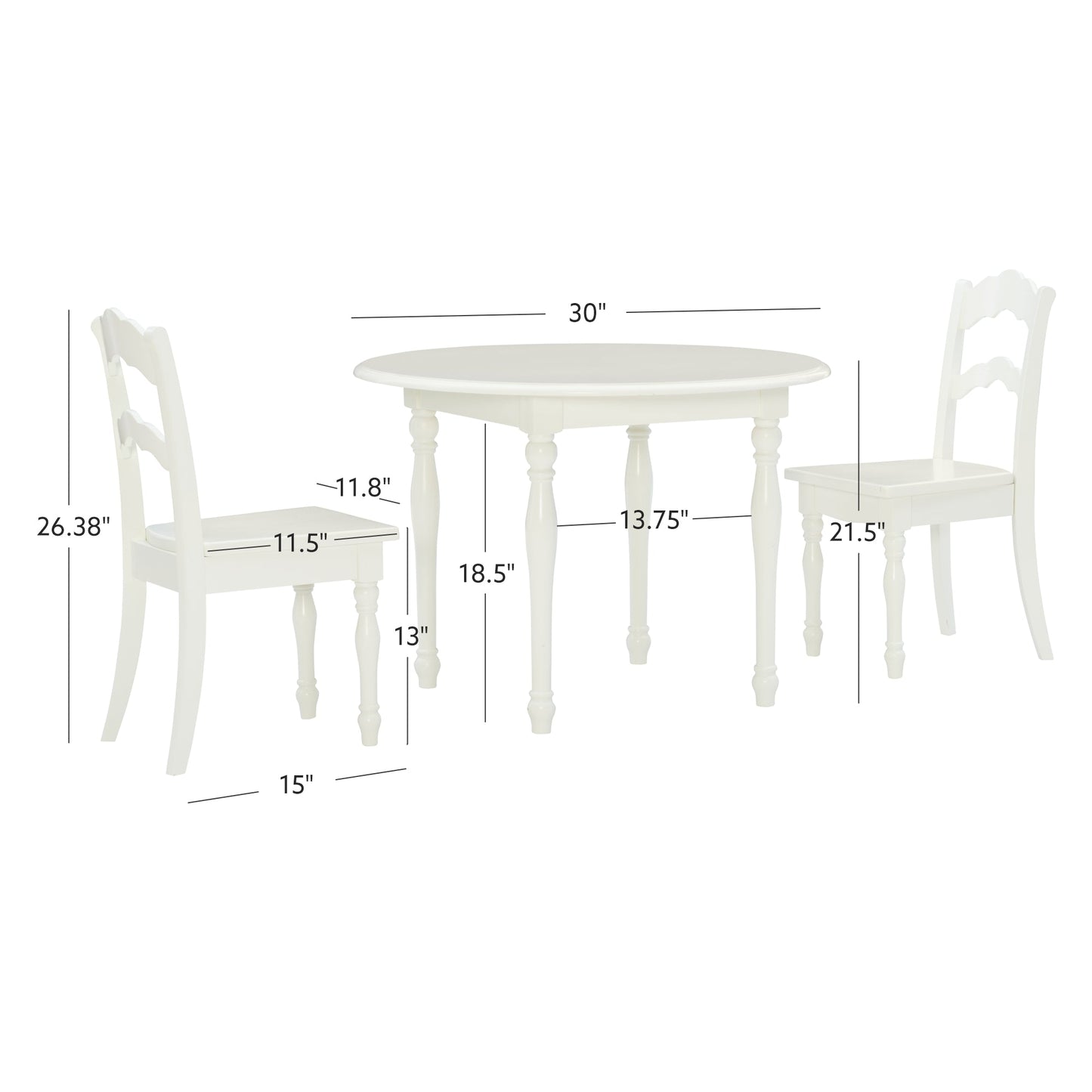 Table et 2 chaises pour enfants Lacey