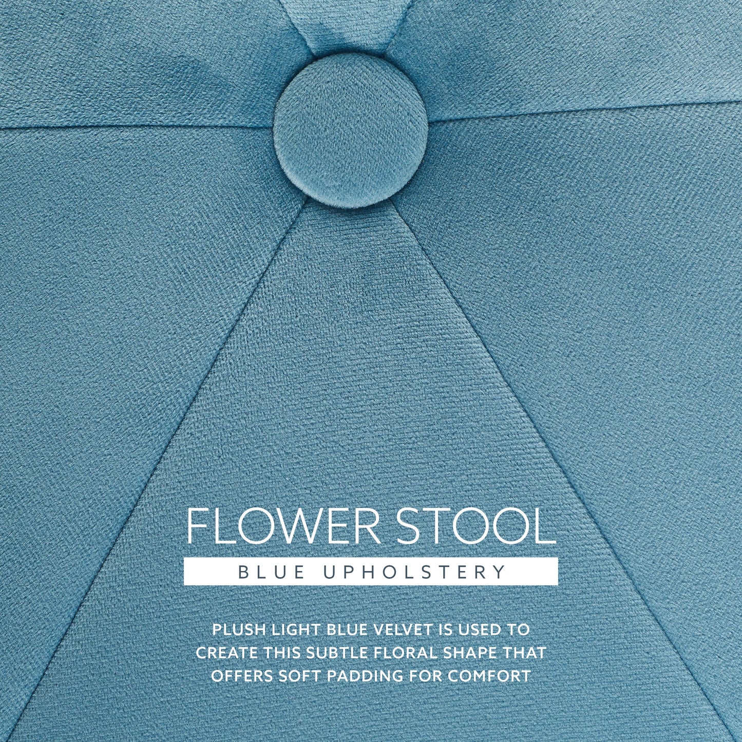 Tabouret de coiffeuse à fleurs