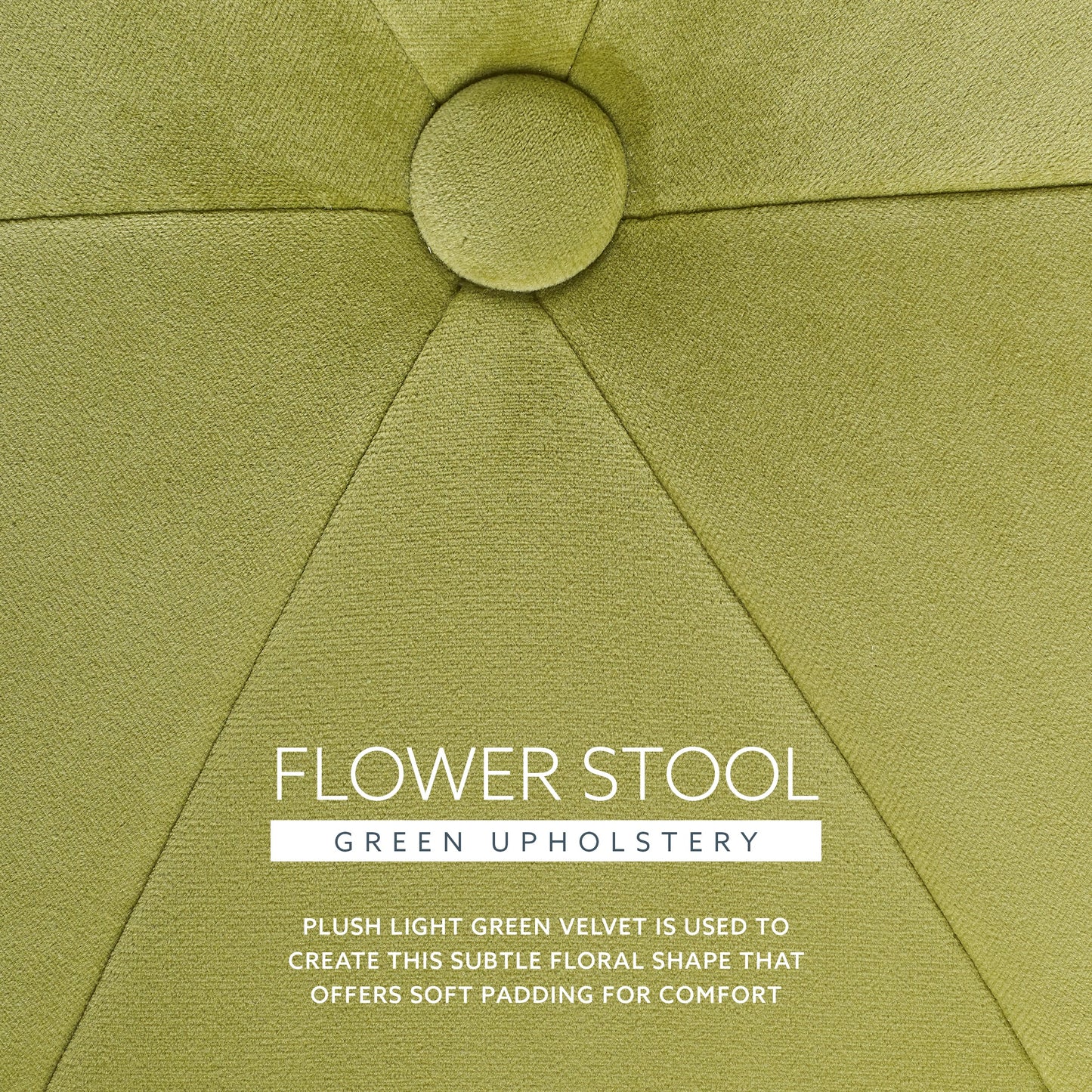 Tabouret de coiffeuse à fleurs