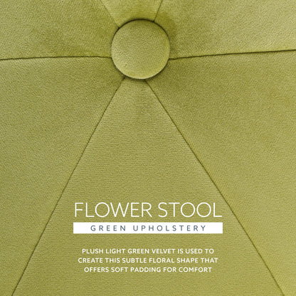 Tabouret de coiffeuse à fleurs