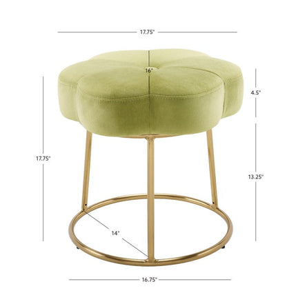 Tabouret de coiffeuse à fleurs