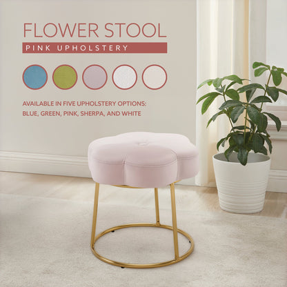 Tabouret de coiffeuse à fleurs