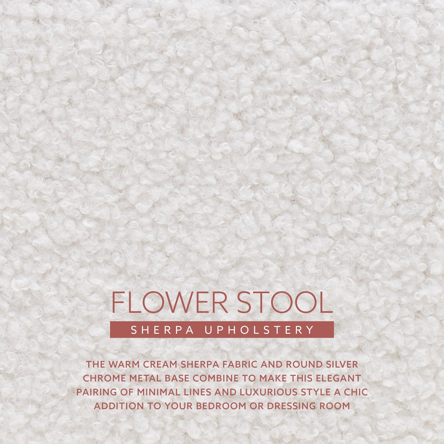 Tabouret de coiffeuse à fleurs