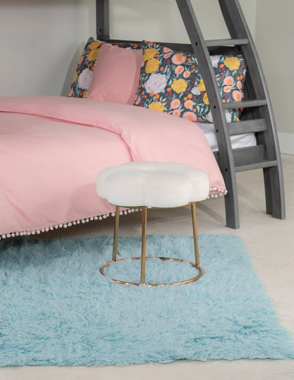 Tabouret de coiffeuse à fleurs