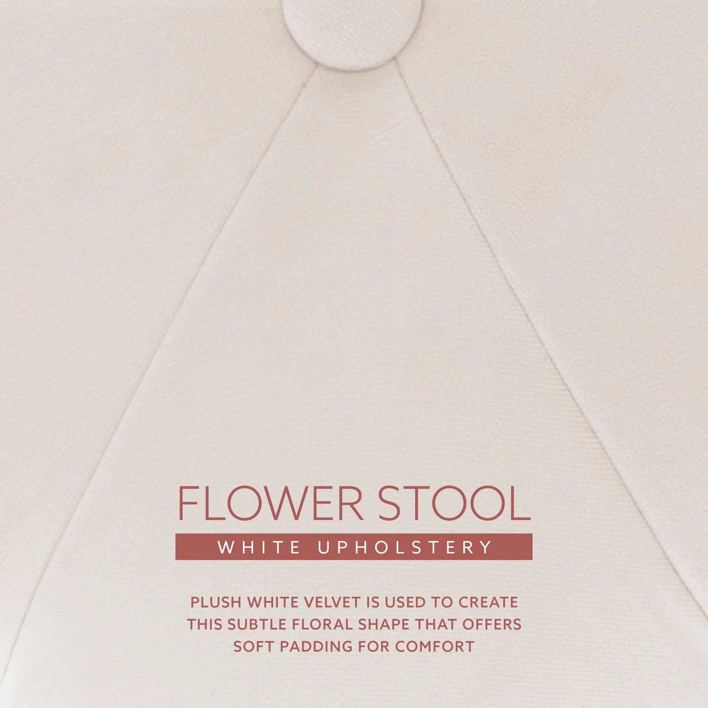 Tabouret de coiffeuse à fleurs