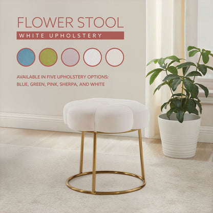 Tabouret de coiffeuse à fleurs