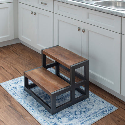 Marches de lit Bodie en bois et métal