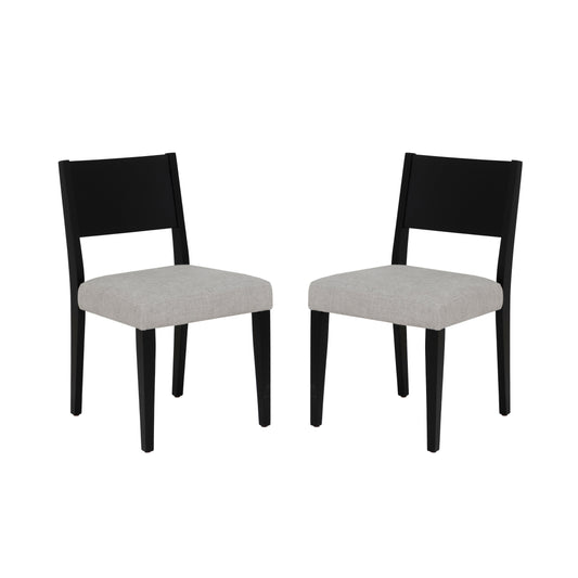 Chaise d'appoint rembourrée noire Cosgrove