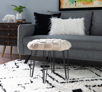 Tabouret rond écarlate