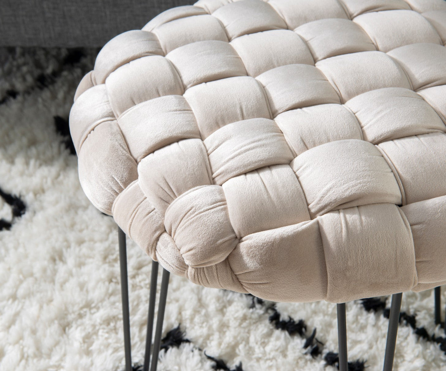 Tabouret rond écarlate