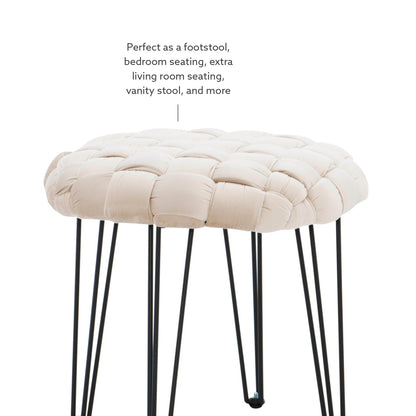 Tabouret rond écarlate