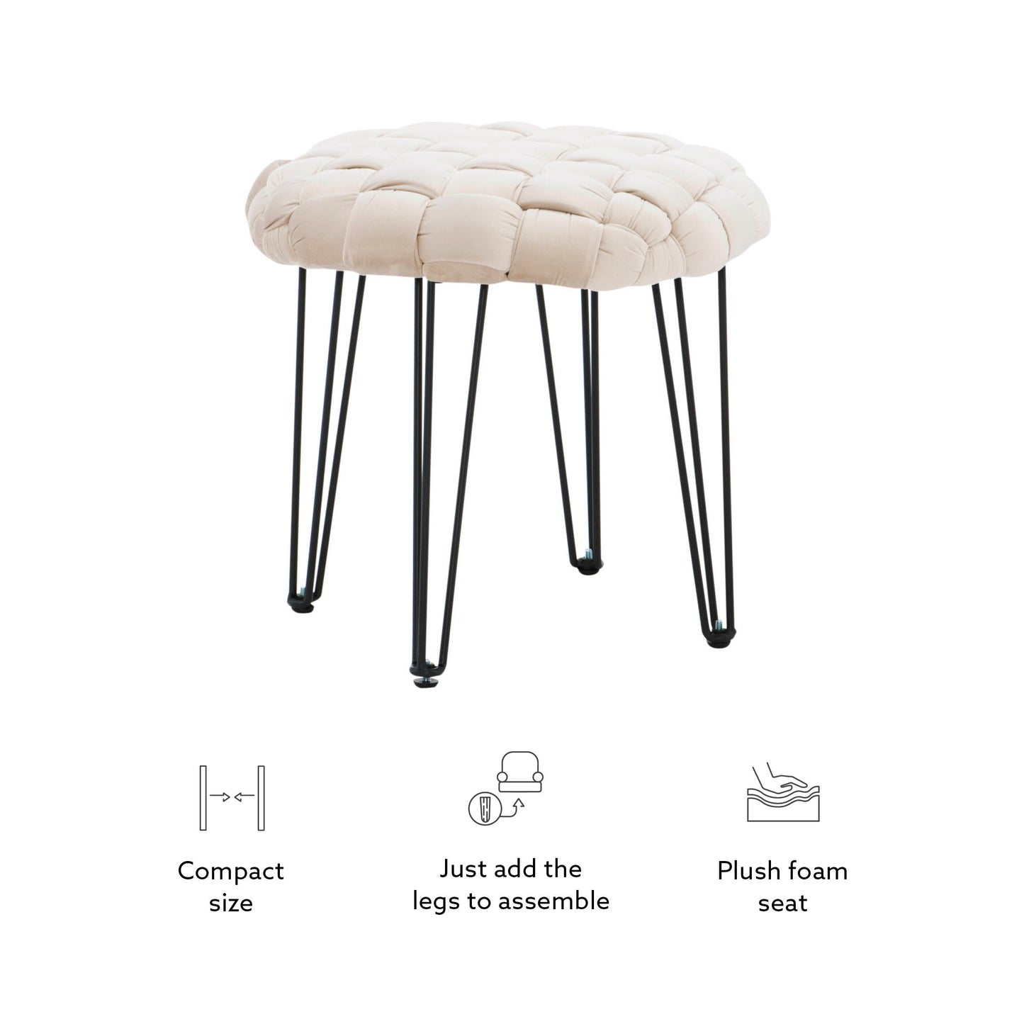 Tabouret rond écarlate