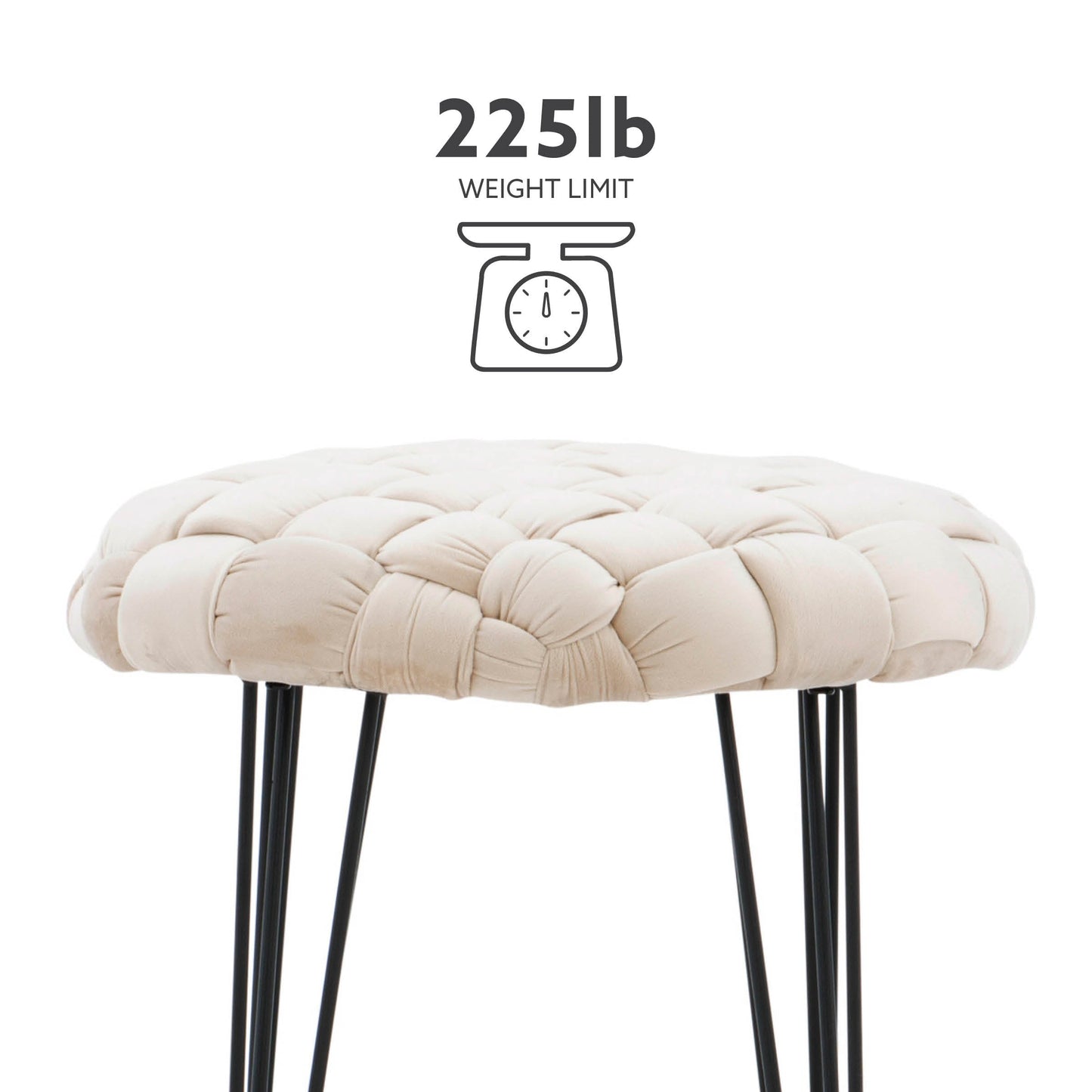 Tabouret rond écarlate