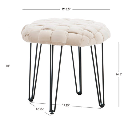 Tabouret rond écarlate