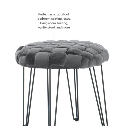 Tabouret rond écarlate